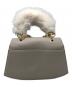 CELFORD (セルフォード) HANAE MORI (ハナエモリ) ファー付きハンドバッグ グレー：9000円