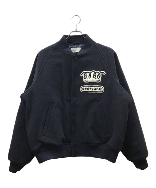 everyone（エブリワン）everyone (エブリワン) j.30000 varsity jacket ネイビー サイズ:Lの古着・服飾アイテム
