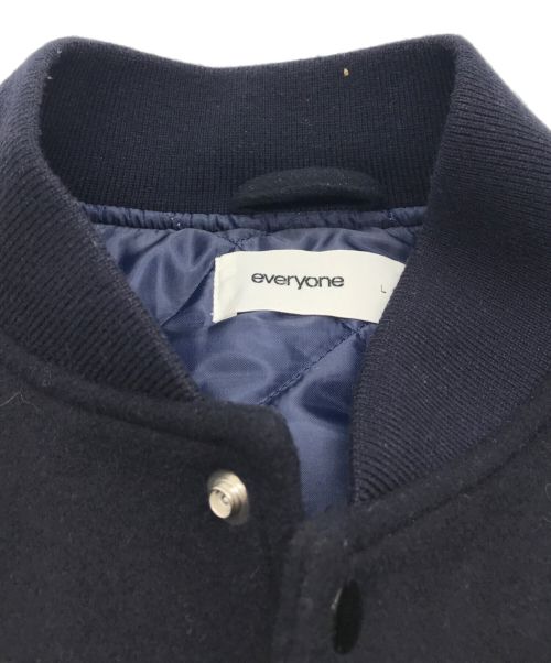 everyone（エブリワン）everyone (エブリワン) j.30000 varsity jacket ネイビー サイズ:Lの古着・服飾アイテム