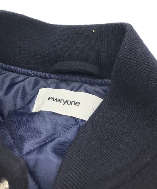 everyone（エブリワン）everyone (エブリワン) j.30000 varsity jacket ネイビー サイズ:Lの古着・服飾アイテム