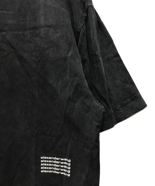 ALEXANDER WANG（アレキサンダー・ワン）ALEXANDER WANG (アレキサンダーワン) ハイツイストジャージー アシッドウォッシュTシャツ ブラック サイズ:Sの古着・服飾アイテム