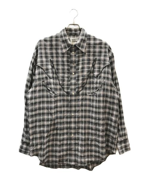 DAIRIKU（ダイリク）DAIRIKU (ダイリク) Check Western Over Shirt グレー サイズ:Mの古着・服飾アイテム