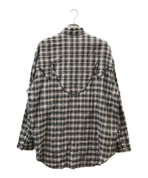 DAIRIKU（ダイリク）DAIRIKU (ダイリク) Check Western Over Shirt グレー サイズ:Mの古着・服飾アイテム