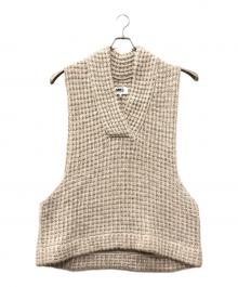 MM6 Maison Margiela（エムエムシックスメゾンマルジェラ）の古着「ワッフルニットオーバーベスト」｜ベージュ