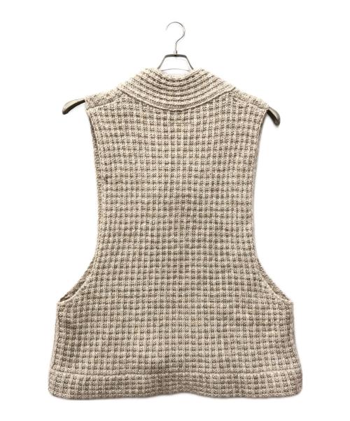 MM6 Maison Margiela（エムエムシックスメゾンマルジェラ）MM6 Maison Margiela (エムエムシックスメゾンマルジェラ) ワッフルニットオーバーベスト ベージュ サイズ:XSの古着・服飾アイテム