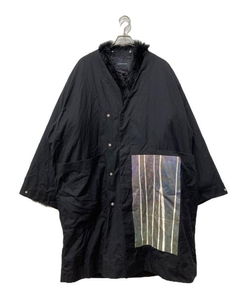 ALMOSTBLACK（オールモストブラック）ALMOSTBLACK (オールモストブラック) NOCOLLER RIVER FUR COAT ブラック サイズ:Mの古着・服飾アイテム