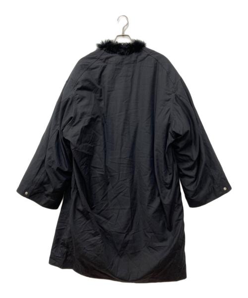 ALMOSTBLACK（オールモストブラック）ALMOSTBLACK (オールモストブラック) NOCOLLER RIVER FUR COAT ブラック サイズ:Mの古着・服飾アイテム