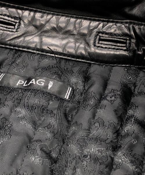 PLAG（プラグ）PLAG (プラグ) カモ柄レザージャケット ブラック サイズ:5の古着・服飾アイテム