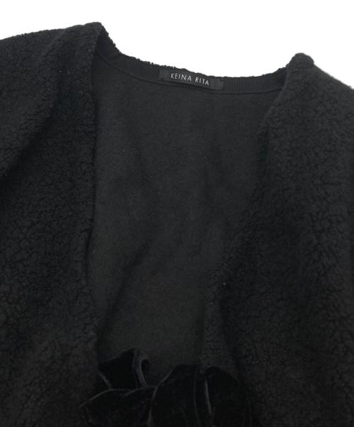 KEINA RITA（ケイナ リタ）KEINA RITA (ケイナ リタ) リボンニットジャケット ブラック サイズ:Fの古着・服飾アイテム