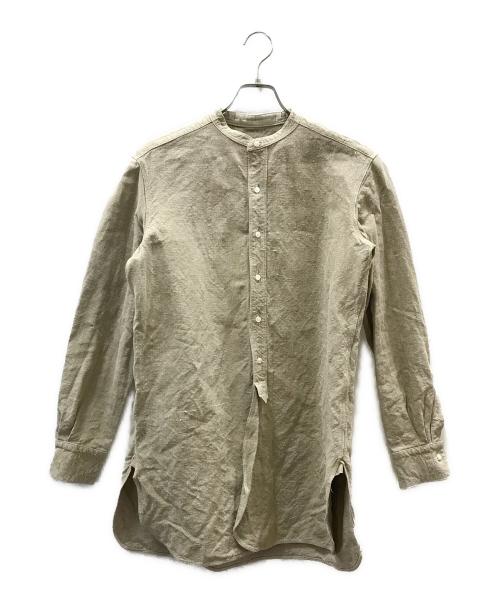 SUS-SOUS（シュス）SUS-SOUS (シュス) プルオーバーバンドカラーリネンロングシャツ ベージュ サイズ:1の古着・服飾アイテム