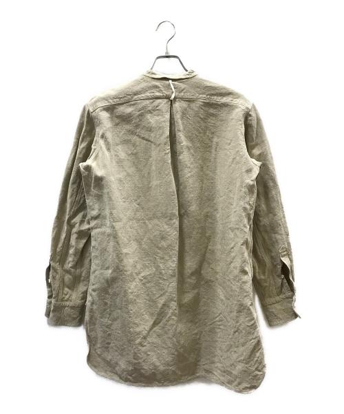 SUS-SOUS（シュス）SUS-SOUS (シュス) プルオーバーバンドカラーリネンロングシャツ ベージュ サイズ:1の古着・服飾アイテム