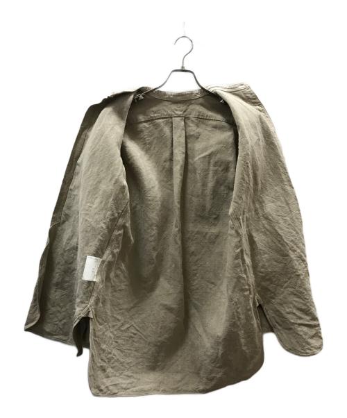 SUS-SOUS（シュス）SUS-SOUS (シュス) プルオーバーバンドカラーリネンロングシャツ ベージュ サイズ:1の古着・服飾アイテム