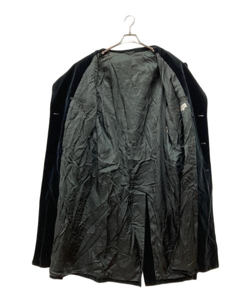 Paul Smith London（ポールスミスロンドン）Paul Smith London (ポールスミスロンドン) ベロアダブルコート ブラック サイズ:Lの古着・服飾アイテム