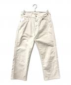 45Rフォーティファイブ・アール）の古着「もち米サテンのフロントリバーパンツ」｜アイボリー