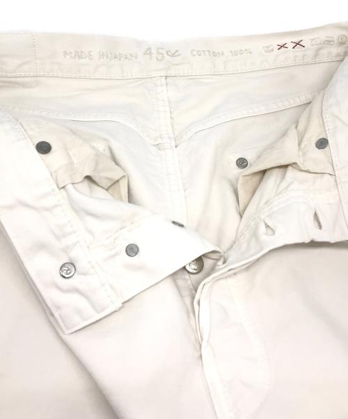 45R（フォーティファイブ・アール）45R (フォーティファイブ・アール) もち米サテンのフロントリバーパンツ アイボリー サイズ:30の古着・服飾アイテム