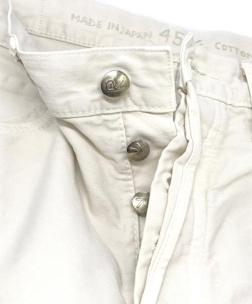 45R（フォーティファイブ・アール）45R (フォーティファイブ・アール) もち米サテンのフロントリバーパンツ アイボリー サイズ:30の古着・服飾アイテム