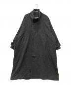 VOAAOVヴォアーブ）の古着「WOOL OVERSIZE STANDCOLLAR COAT」｜グレー
