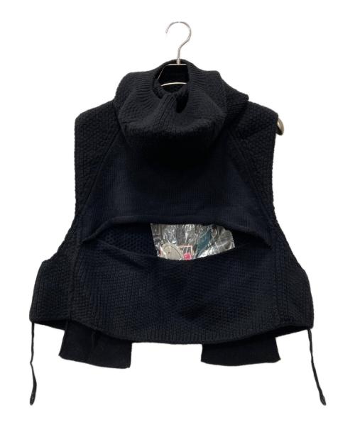 BED J.W. FORD（ベッドフォード）BED J.W. FORD (ベッドフォード) バラクラバ ニットベスト ブラック サイズ:1の古着・服飾アイテム