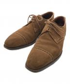 Crockett & Jonesクロケット＆ジョーンズ）の古着「THIERRY スウェードストレートチップシューズ」｜ベージュ