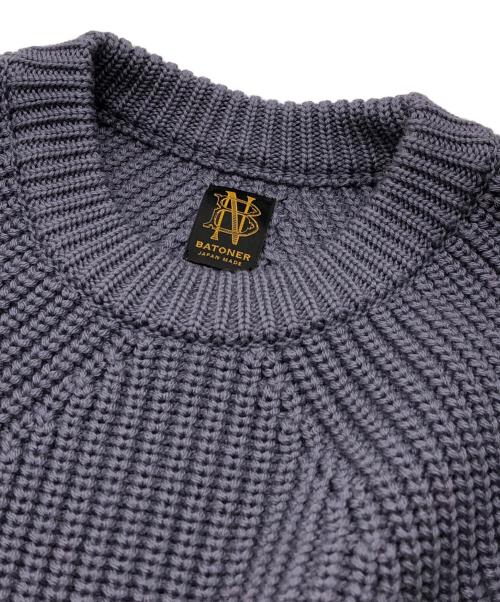BATONER（バトナ―）BATONER (バトナ―) SIGNATURE CREW NECK パープル サイズ:2の古着・服飾アイテム