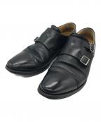 berwickバーウィック）の古着「ダブルモンクストラップシューズ」｜ブラック