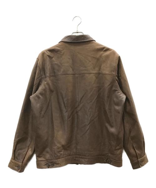POLO RALPH LAUREN（ポロ・ラルフローレン）POLO RALPH LAUREN (ポロ・ラルフローレン) ポニー刺繍ラムレザージャケット ブラウン サイズ:Mの古着・服飾アイテム