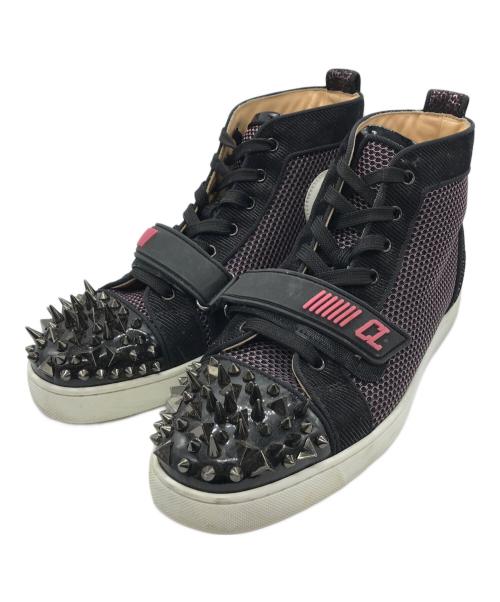 Christian Louboutin（クリスチャン・ルブタン）Christian Louboutin (クリスチャン・ルブタン) ルイス スタッズハイカットスニーカー ブラック サイズ:41 1/2の古着・服飾アイテム
