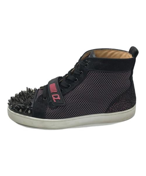 Christian Louboutin（クリスチャン・ルブタン）Christian Louboutin (クリスチャン・ルブタン) ルイス スタッズハイカットスニーカー ブラック サイズ:41 1/2の古着・服飾アイテム