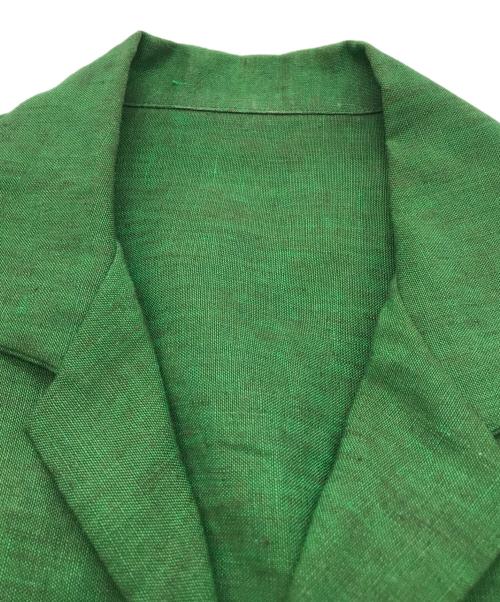 SUNSEA（サンシー）SUNSEA (サンシー) BANGLADESH LINEN w 耳 FRIED SHRIMP SHIRT グリーン サイズ:3の古着・服飾アイテム