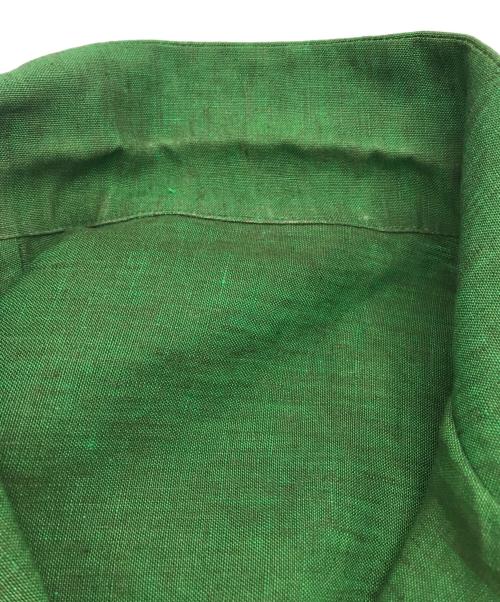 SUNSEA（サンシー）SUNSEA (サンシー) BANGLADESH LINEN w 耳 FRIED SHRIMP SHIRT グリーン サイズ:3の古着・服飾アイテム
