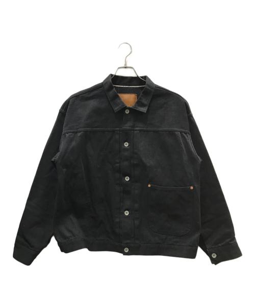 YANUK（ヤヌーク）YANUK (ヤヌーク) BerBerJin Yutaka Fujihara (ベルベルジン ユタカ フジハラ) デニムジャケット ブラック サイズ:FREEの古着・服飾アイテム