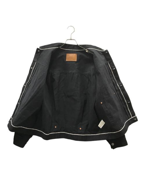 YANUK（ヤヌーク）YANUK (ヤヌーク) BerBerJin Yutaka Fujihara (ベルベルジン ユタカ フジハラ) デニムジャケット ブラック サイズ:FREEの古着・服飾アイテム