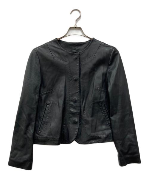 WEEKEND Max Mara（ウィークエンド マックスマーラ）WEEKEND Max Mara (ウィークエンド マックスマーラ) ラムレザージャケット ブラック サイズ:40の古着・服飾アイテム