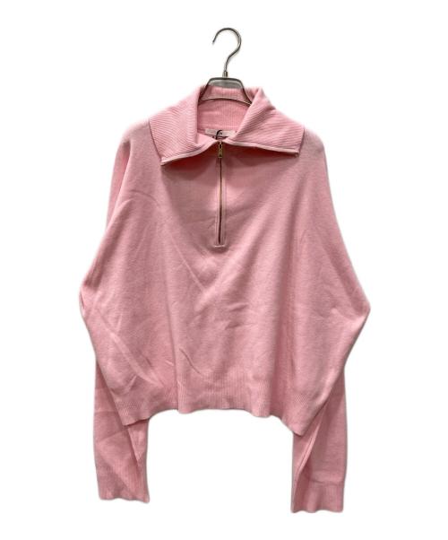 e/s（エマスライ）e/s (エマスライ) ZIP UP TOPS ピンク サイズ:FREE 未使用品の古着・服飾アイテム