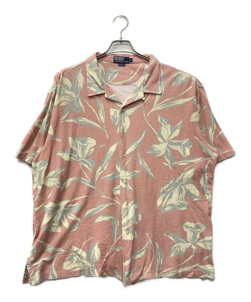 POLO RALPH LAUREN（ポロ・ラルフローレン）POLO RALPH LAUREN (ポロ・ラルフローレン) ハイビスカス 鹿の子オープンカラーシャツ ピンク サイズ:Lの古着・服飾アイテム