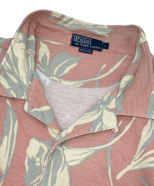POLO RALPH LAUREN（ポロ・ラルフローレン）POLO RALPH LAUREN (ポロ・ラルフローレン) ハイビスカス 鹿の子オープンカラーシャツ ピンク サイズ:Lの古着・服飾アイテム