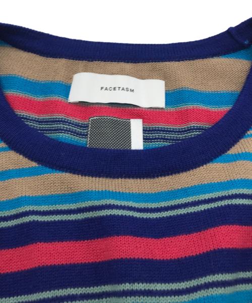 FACETASM（ファセッタズム）FACETASM (ファセッタズム) ボーダーカットソー ネイビー サイズ:5の古着・服飾アイテム