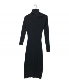 中古・古着通販】AMERI (アメリ) RUFFLE COLLAR KNIT DRESS ブラック