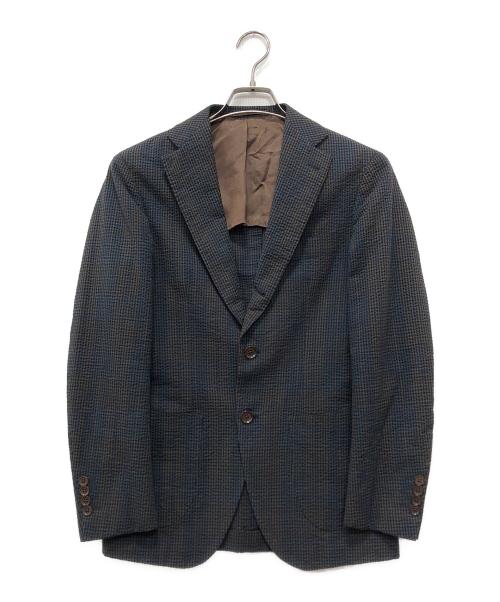 Brilla per il gusto（ブリッラ ペル イルグースト）Brilla per il gusto (ブリッラ ペル イルグースト) 2Bシアサッカージャケット ネイビー サイズ:42の古着・服飾アイテム