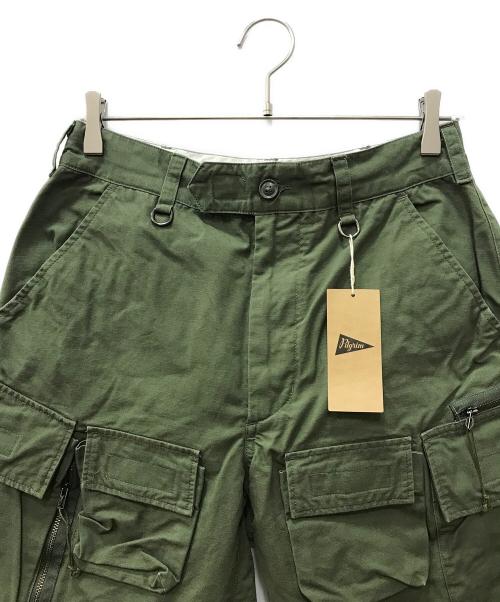 Engineered Garments（エンジニアドガーメンツ）Engineered Garments (エンジニアド ガーメンツ) Pilgrim Surf+Supply (ピルグリム サーフサプライ) BIKE SHORTS グリーン サイズ:XSの古着・服飾アイテム