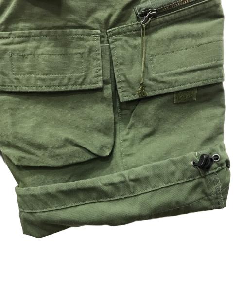 Engineered Garments（エンジニアドガーメンツ）Engineered Garments (エンジニアド ガーメンツ) Pilgrim Surf+Supply (ピルグリム サーフサプライ) BIKE SHORTS グリーン サイズ:XSの古着・服飾アイテム