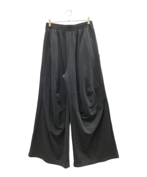 MM6 Maison Margiela（エムエムシックスメゾンマルジェラ）MM6 Maison Margiela (エムエムシックス メゾンマルジェラ) ワイドフレアスウェットパンツ ブラック サイズ:Lの古着・服飾アイテム