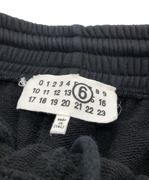 MM6 Maison Margiela（エムエムシックスメゾンマルジェラ）MM6 Maison Margiela (エムエムシックス メゾンマルジェラ) ワイドフレアスウェットパンツ ブラック サイズ:Lの古着・服飾アイテム