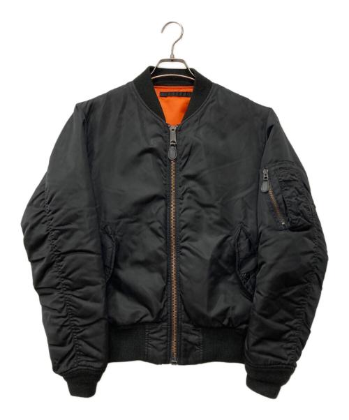 AVIREX（アヴィレックス）AVIREX (アヴィレックス) COMMERCIAL LOGO MA-1 ブラック サイズ:Lの古着・服飾アイテム