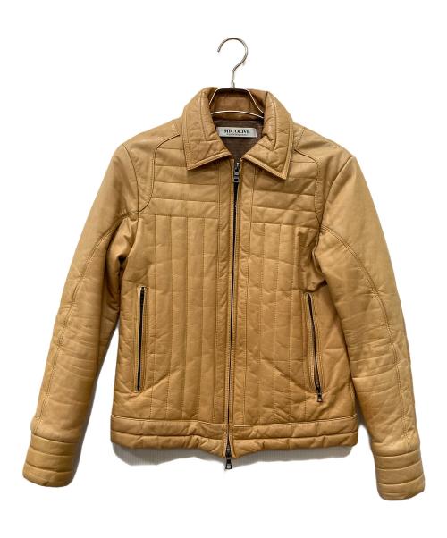MR.OLIVE（ミスターオリーブ）MR.OLIVE (ミスターオリーブ) レザージャケット ベージュ サイズ:Mの古着・服飾アイテム