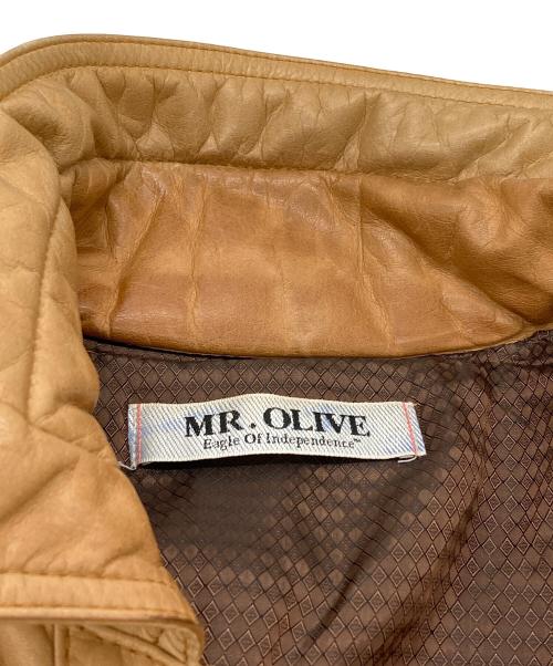 MR.OLIVE（ミスターオリーブ）MR.OLIVE (ミスターオリーブ) レザージャケット ベージュ サイズ:Mの古着・服飾アイテム