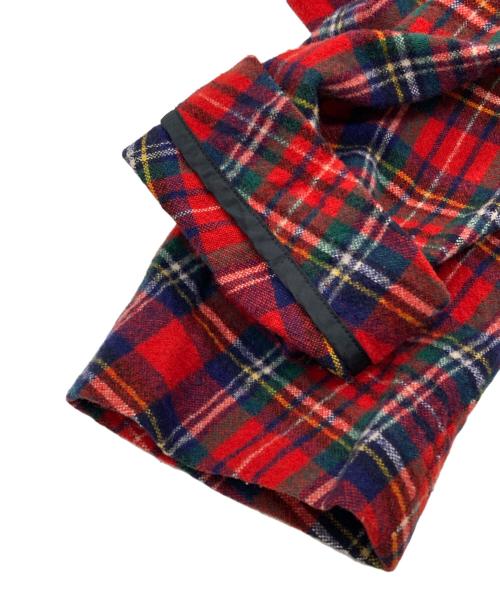 tricot COMME des GARCONS（トリココムデギャルソン）tricot COMME des GARCONS (トリココムデギャルソン) チェックパターンジャケット レッド サイズ:Sの古着・服飾アイテム
