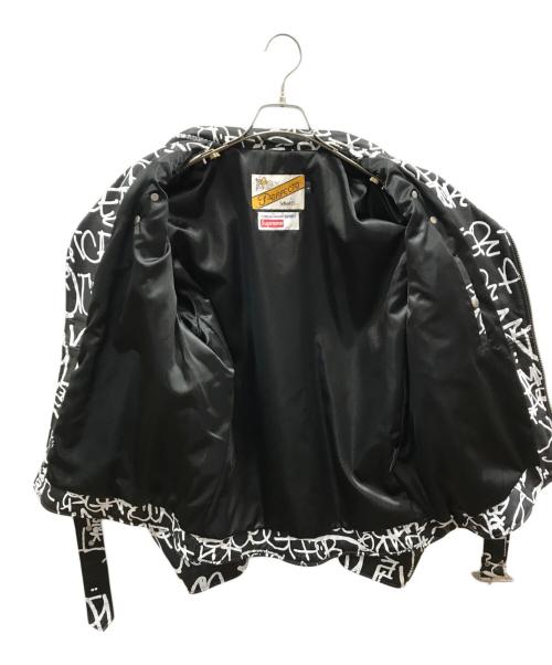 SUPREME（シュプリーム）SUPREME (シュプリーム) COMME des GARCONS SHIRT (コムデギャルソンシャツ) Schott (ショット) Painted Perfecto Leather Jacket ブラック サイズ:Lの古着・服飾アイテム