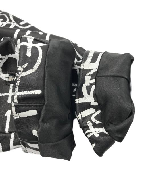 SUPREME（シュプリーム）SUPREME (シュプリーム) COMME des GARCONS SHIRT (コムデギャルソンシャツ) Schott (ショット) Painted Perfecto Leather Jacket ブラック サイズ:Lの古着・服飾アイテム