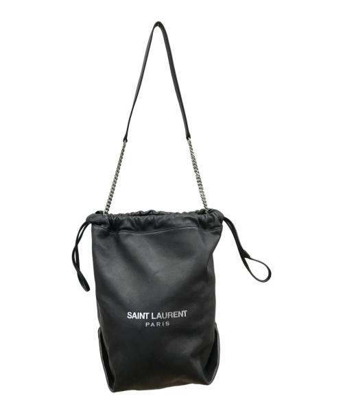 Saint Laurent Paris（サンローランパリ）Saint Laurent Paris (サンローランパリ) Teddy Bucket Bag Leather Small ブラックの古着・服飾アイテム